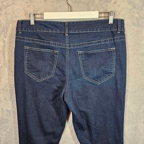 Maurices Womens 16R Dark Wash tapered Leg Denim Jeans casual denims stretch - Picture 4 of 12